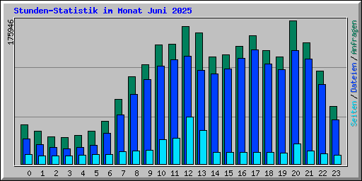 Stunden-Statistik im Monat Juni 2025
