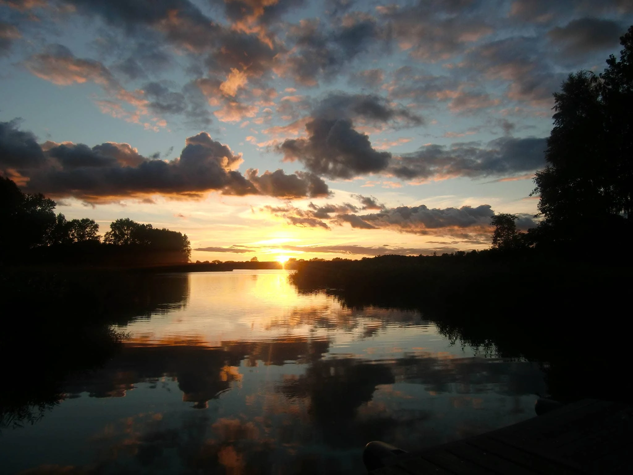 Achterwasser-Sonnenuntergang